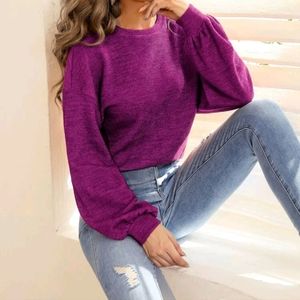 Pink sweater flowy arms long sleeve great for any occasion great material